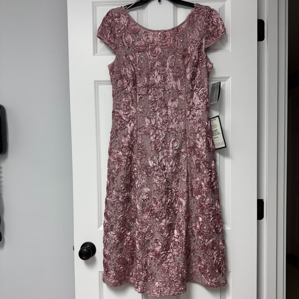 Alex Evenings Rose Cocktail Dress - Size 10